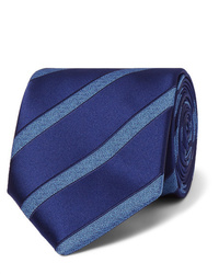 Cravatta a righe orizzontali blu di Charvet