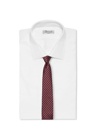 Cravatta a righe orizzontali bordeaux di Giorgio Armani