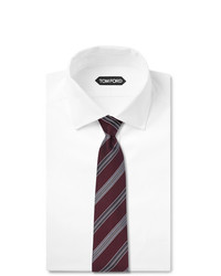 Cravatta a righe orizzontali bordeaux di Tom Ford