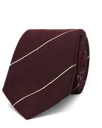 Cravatta a righe orizzontali bordeaux di Dunhill