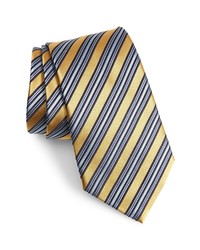 Cravatta a righe orizzontali dorata