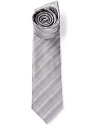 Cravatta a righe orizzontali grigia di Brioni