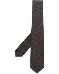 Cravatta a righe orizzontali marrone scuro di Barba