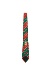 Cravatta a righe orizzontali multicolore di Gucci