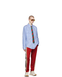 Cravatta a righe orizzontali multicolore di Gucci