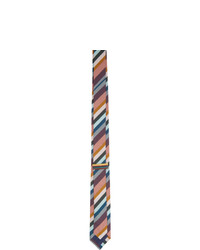 Cravatta a righe orizzontali multicolore di Paul Smith