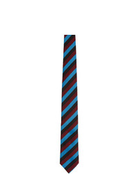 Cravatta a righe orizzontali multicolore di Prada