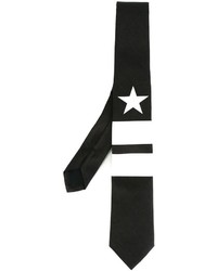 Cravatta a righe orizzontali nera di Givenchy