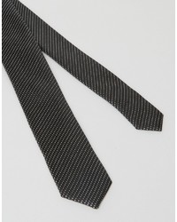 Cravatta a righe orizzontali nera di Asos