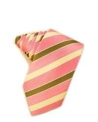 Cravatta a righe orizzontali rosa