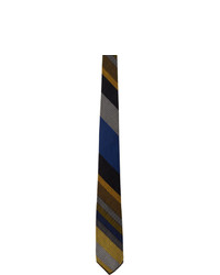 Cravatta a righe orizzontali senape