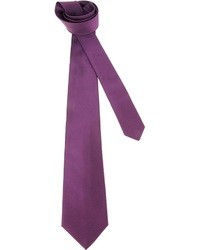 Cravatta a righe orizzontali viola melanzana di Kiton