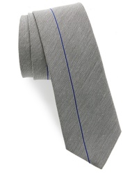 Cravatta a righe verticali argento