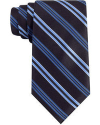 Cravatta a righe verticali blu scuro