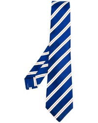 Cravatta a righe verticali blu di Kiton
