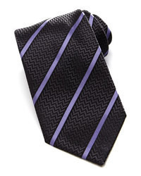 Cravatta a righe verticali grigio scuro