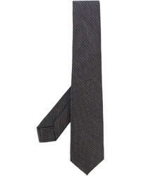 Cravatta a righe verticali grigio scuro di Barba