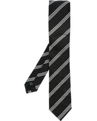 Cravatta a righe verticali nera e bianca di Dolce & Gabbana