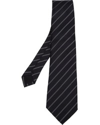 Cravatta a righe verticali nera di Comme des Garcons
