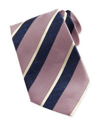 Cravatta a righe verticali rosa