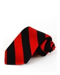 Cravatta a righe verticali rossa e nera