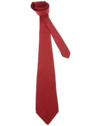 Cravatta a righe verticali rossa di Borsalino