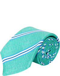 Cravatta a righe verticali verde menta