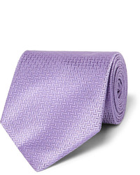 Cravatta a righe verticali viola chiaro