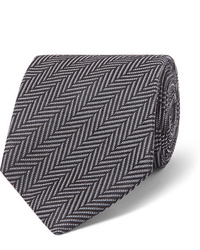 Cravatta a spina di pesce grigio scuro di Tom Ford