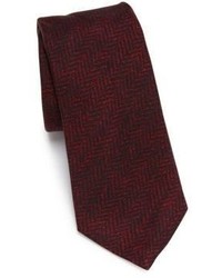Cravatta con motivo a zigzag