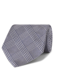 Cravatta con motivo pied de poule blu scuro di Tom Ford