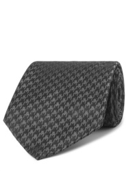 Cravatta con motivo pied de poule grigio scuro di Tom Ford