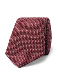 Cravatta con motivo pied de poule rosa di Richard James