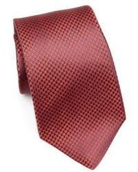 Cravatta con motivo pied de poule rossa