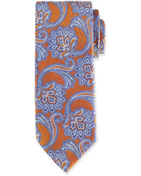 Cravatta con stampa cachemire arancione