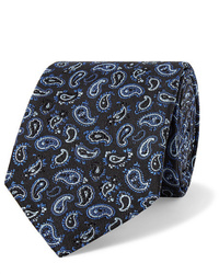 Cravatta con stampa cachemire blu scuro di Etro