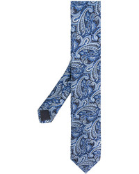 Cravatta con stampa cachemire blu di Hugo Boss