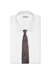 Cravatta con stampa cachemire grigio scuro di Sulka
