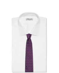 Cravatta con stampa cachemire melanzana scuro di Charvet