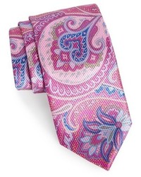 Cravatta con stampa cachemire rosa