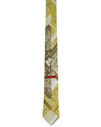 Cravatta con stampa cachemire senape di Thebe Magugu