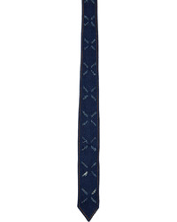 Cravatta di jeans blu scuro di JUNTAE KIM