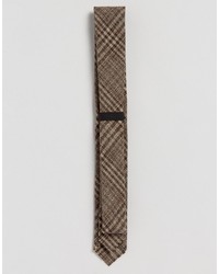 Cravatta di lana a quadri marrone di Asos