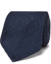 Cravatta di lana blu scuro di Drake's
