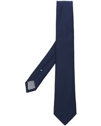 Cravatta di lana blu scuro di Eleventy