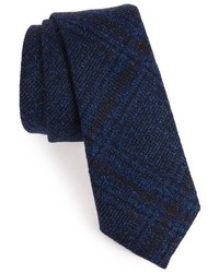 Cravatta di lana scozzese blu scuro