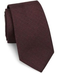 Cravatta di lana stampata bordeaux