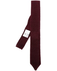 Cravatta di lana stampata bordeaux di Lardini