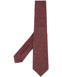 Cravatta di lana stampata rossa di Kiton