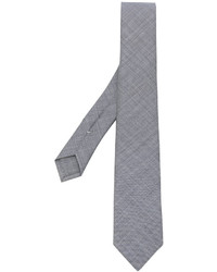 Cravatta di lana tessuta grigia